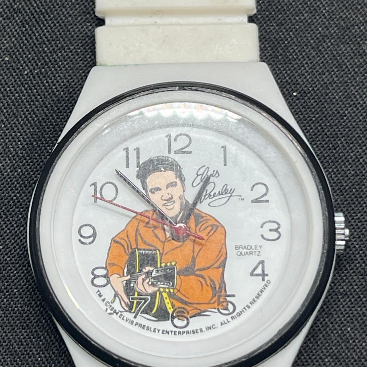 Vintage 1984 Bradley Time Elvis Presley Wrist Watch... - Depop