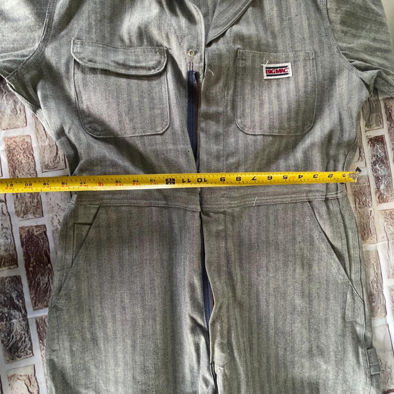 Vintage 1998 Big Mac Fisher Stripe Coveralls Size... - Depop