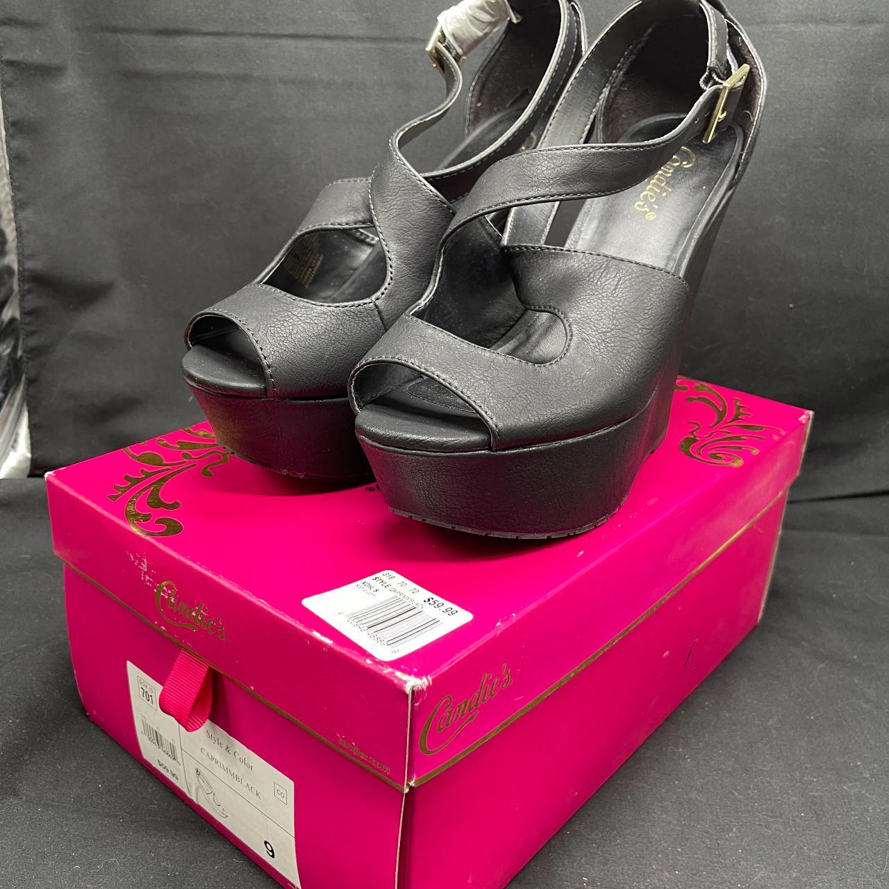 Candies black wedges sale