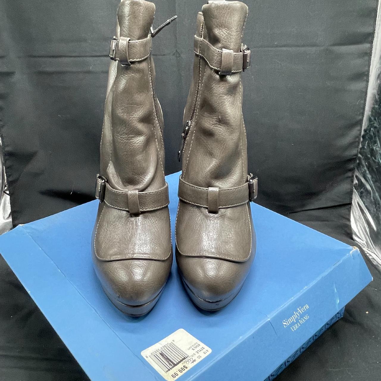 Grey Vera Wang booties outlet