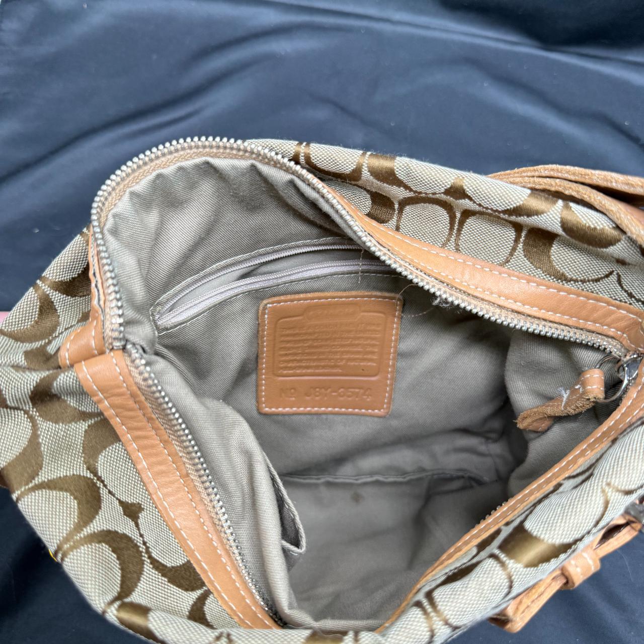 Coach beige canvas shoulder bag SN J8Y-3574 The | Depop