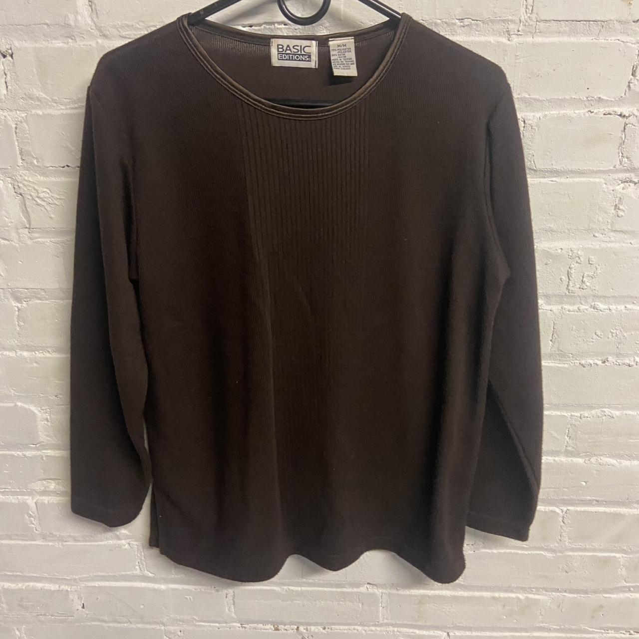 Basic Editions Women's Shirt - Brown - M – BASIC … - image 1