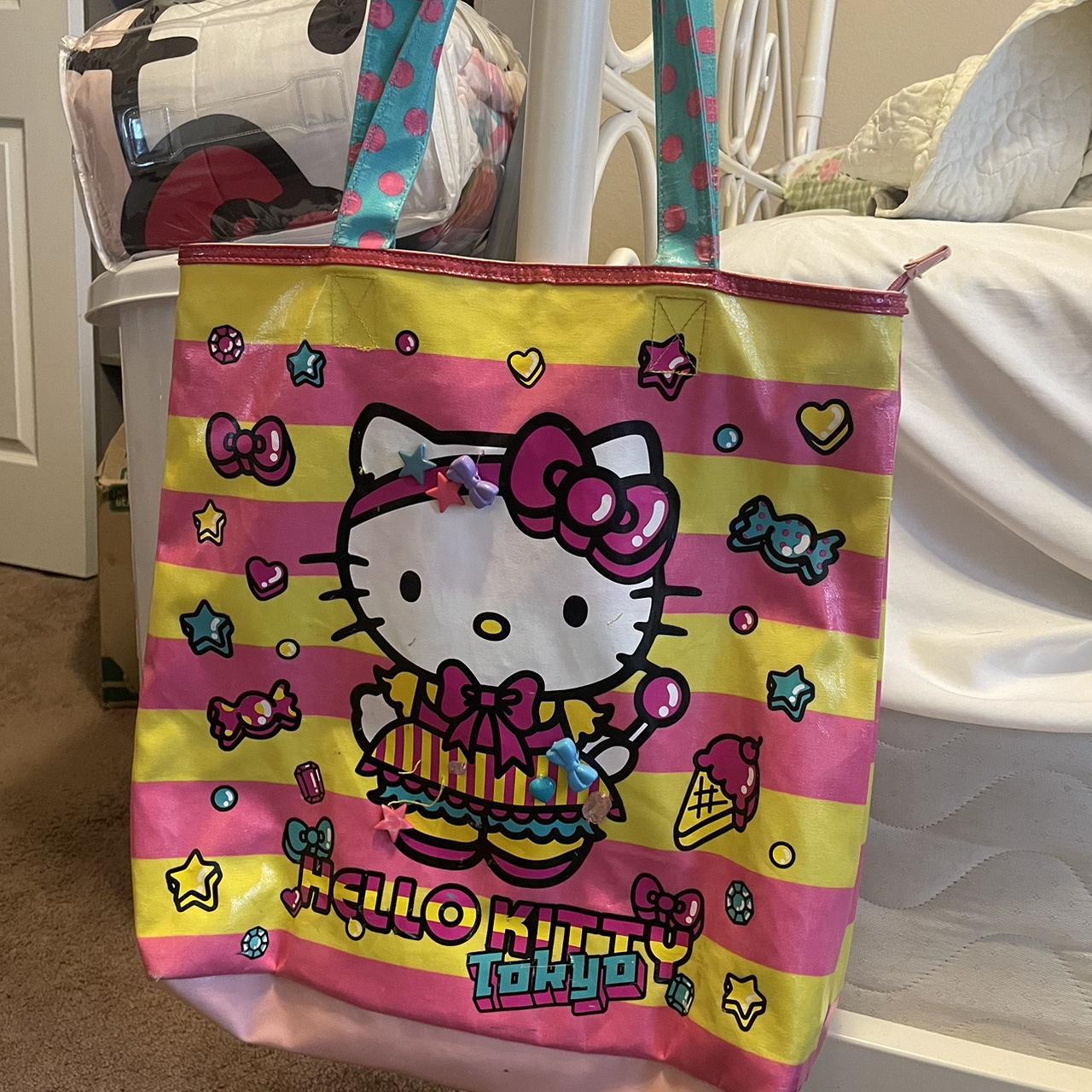 Hello Kitty Pink Zippered Tote Bag
