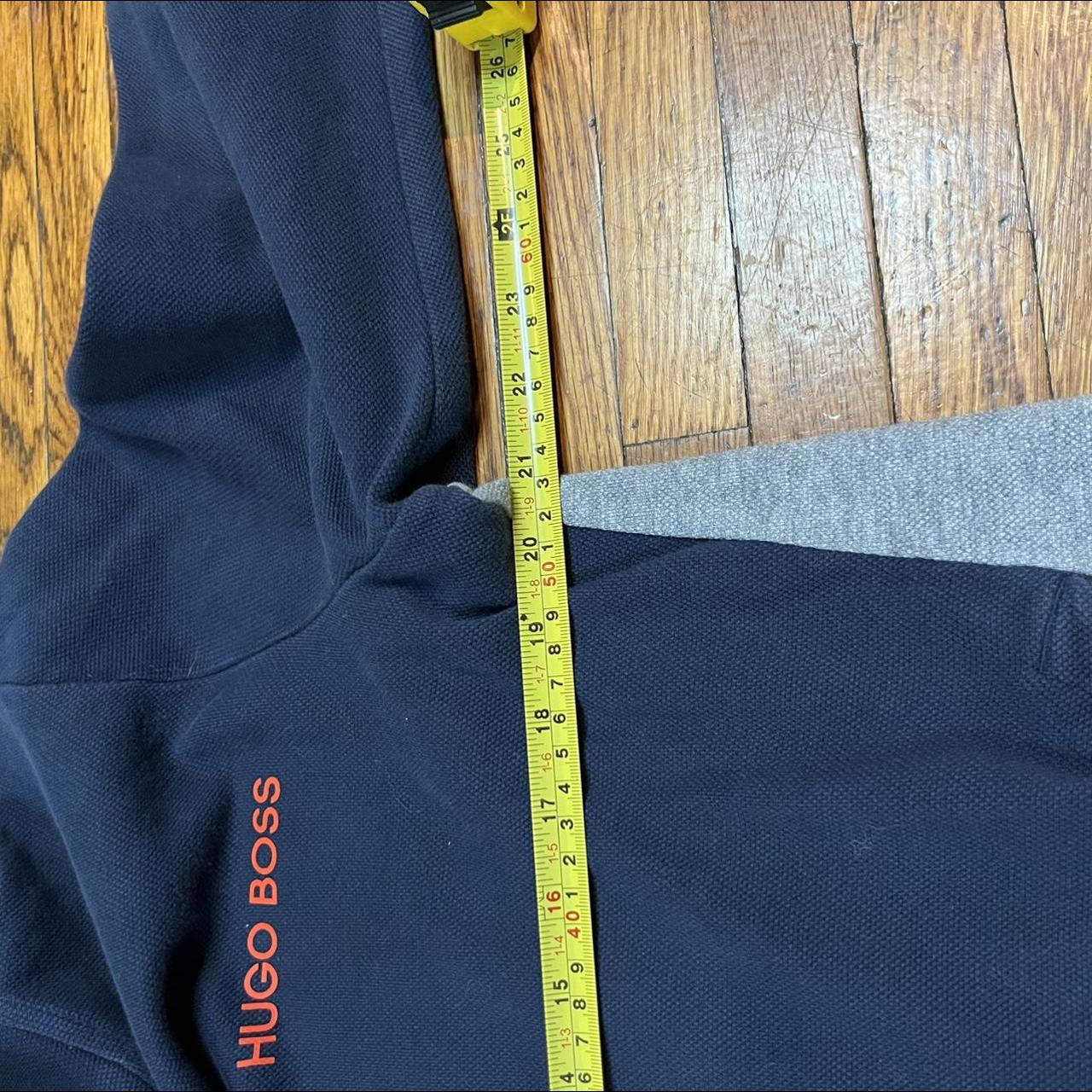 Hugo Boss Men's Navy and Orange Hoodie | Depop