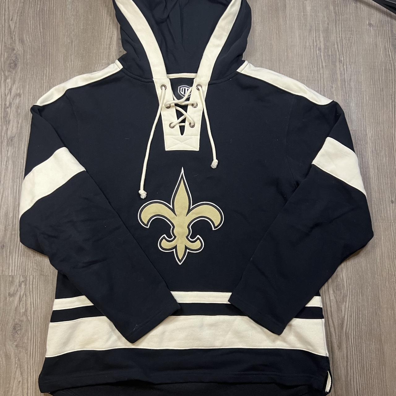 New Orleans Saints Fleur de Lis Hooded Sweatshirt - BLACK & GOLD