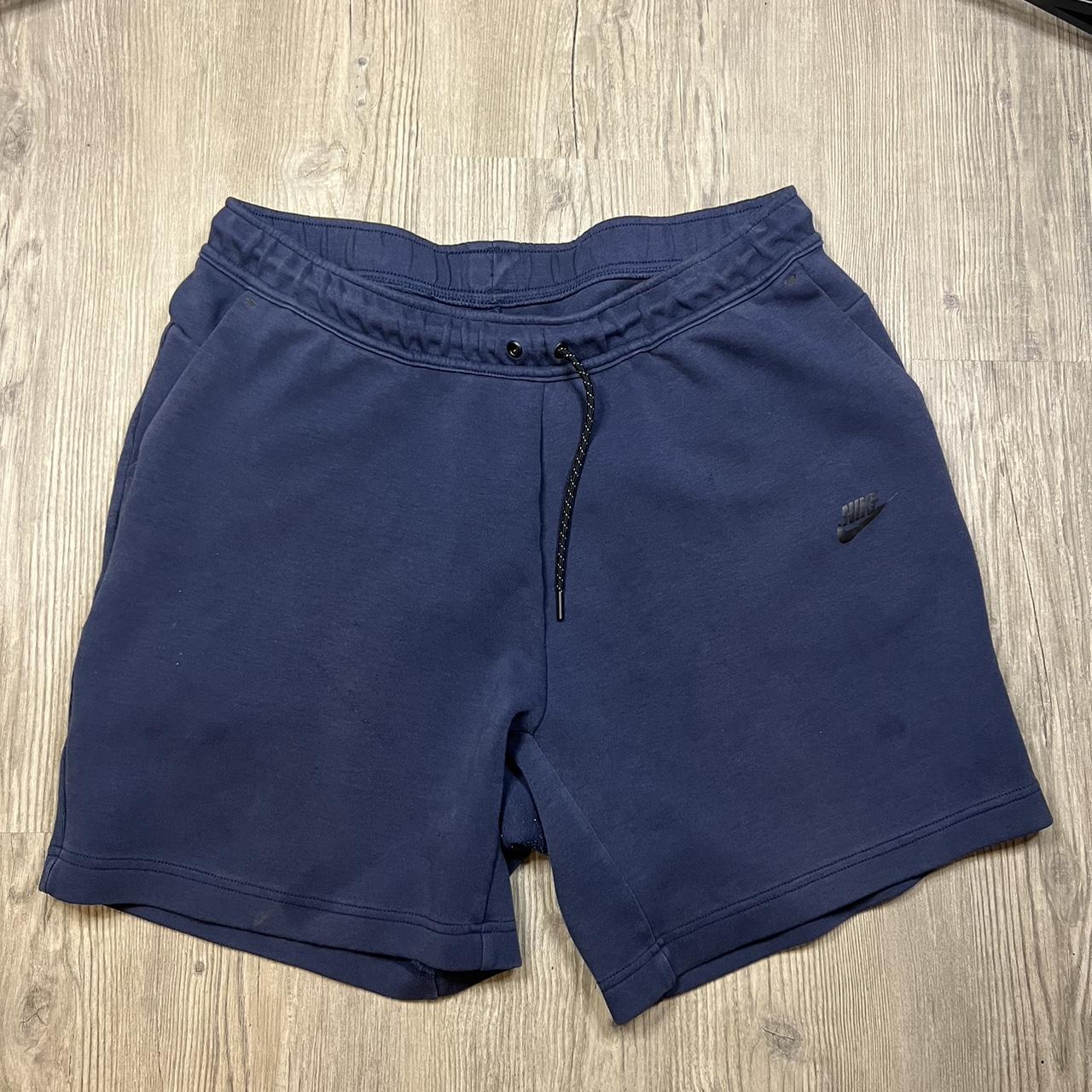 Nike Fleece Tech navy blue mens X-Large shorts... - Depop