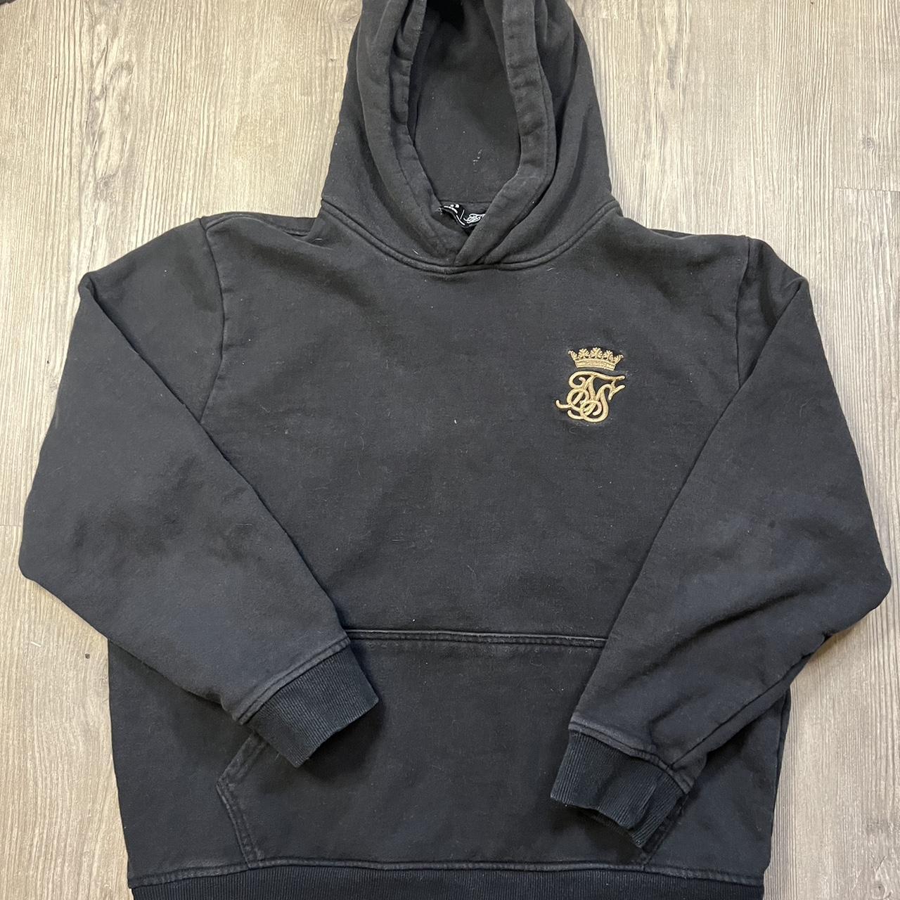 Men's Black and Gold Hoodie | Depop