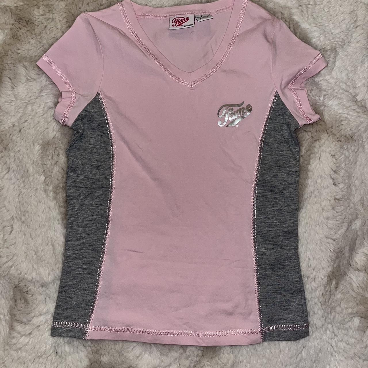 Lindex Women's Pink and Grey T-shirt