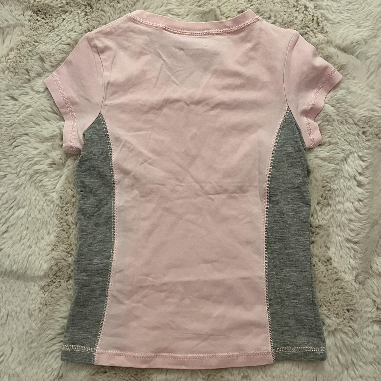 Lindex Women's Pink and Grey T-shirt (3)