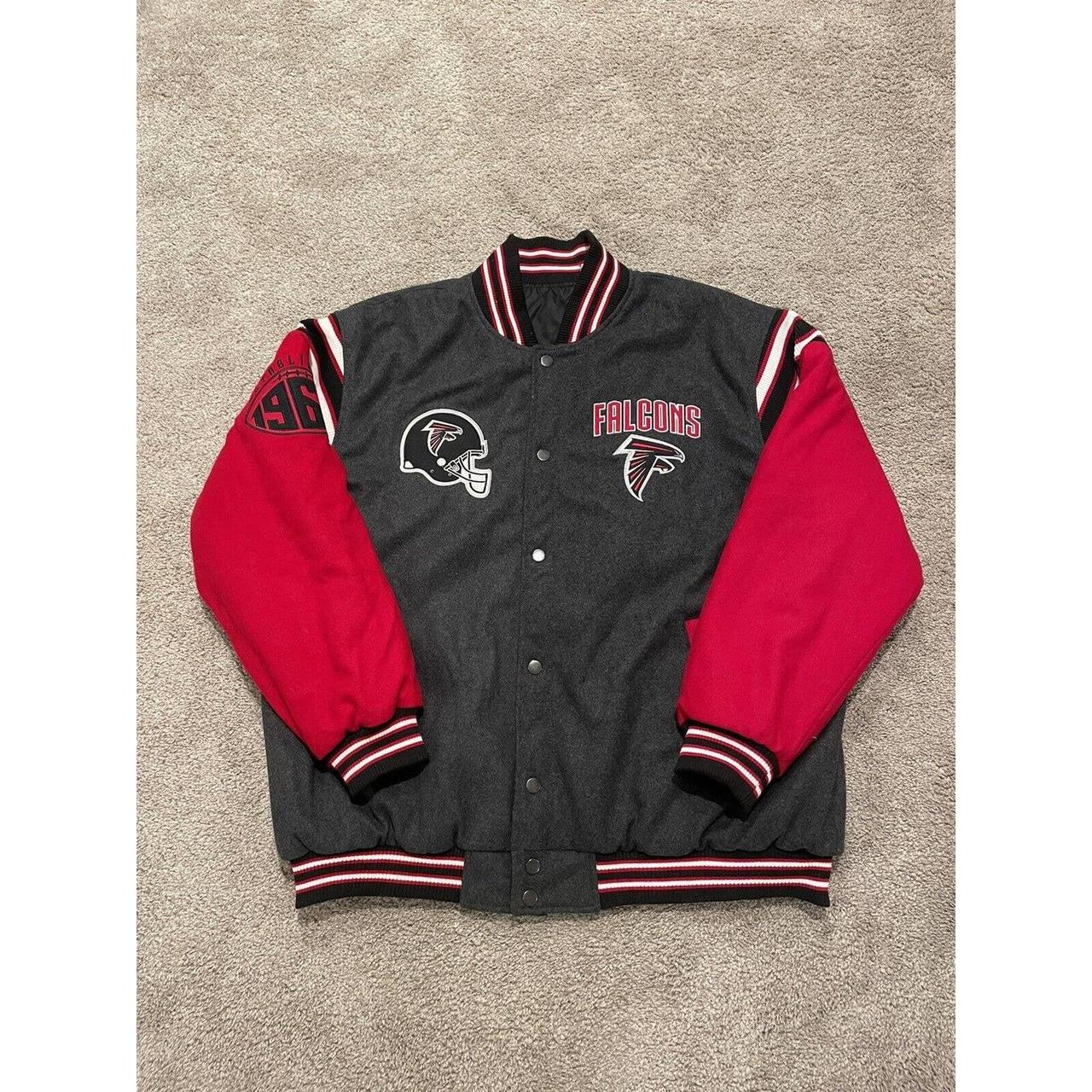 Atlanta Falcons Red and Black Letterman Jacket