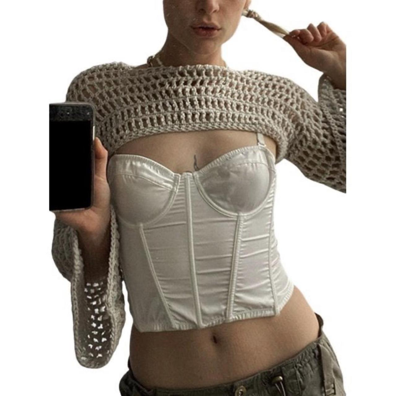 BRADED SHRUG Urbano Moderno En Caf&eacute; Con Leche, Su&eacute;ter Bolero De