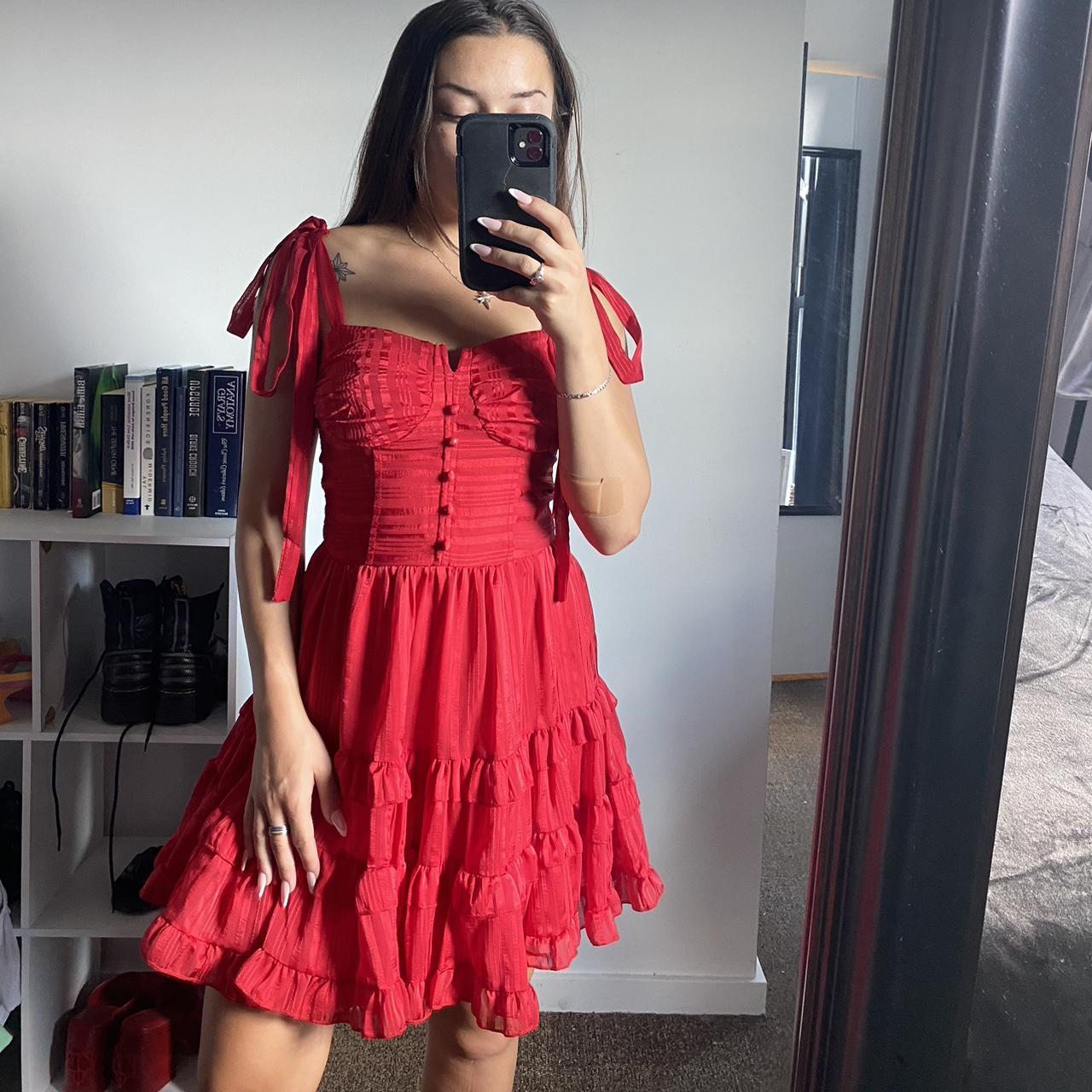 Cute red dress perfect for all seasons