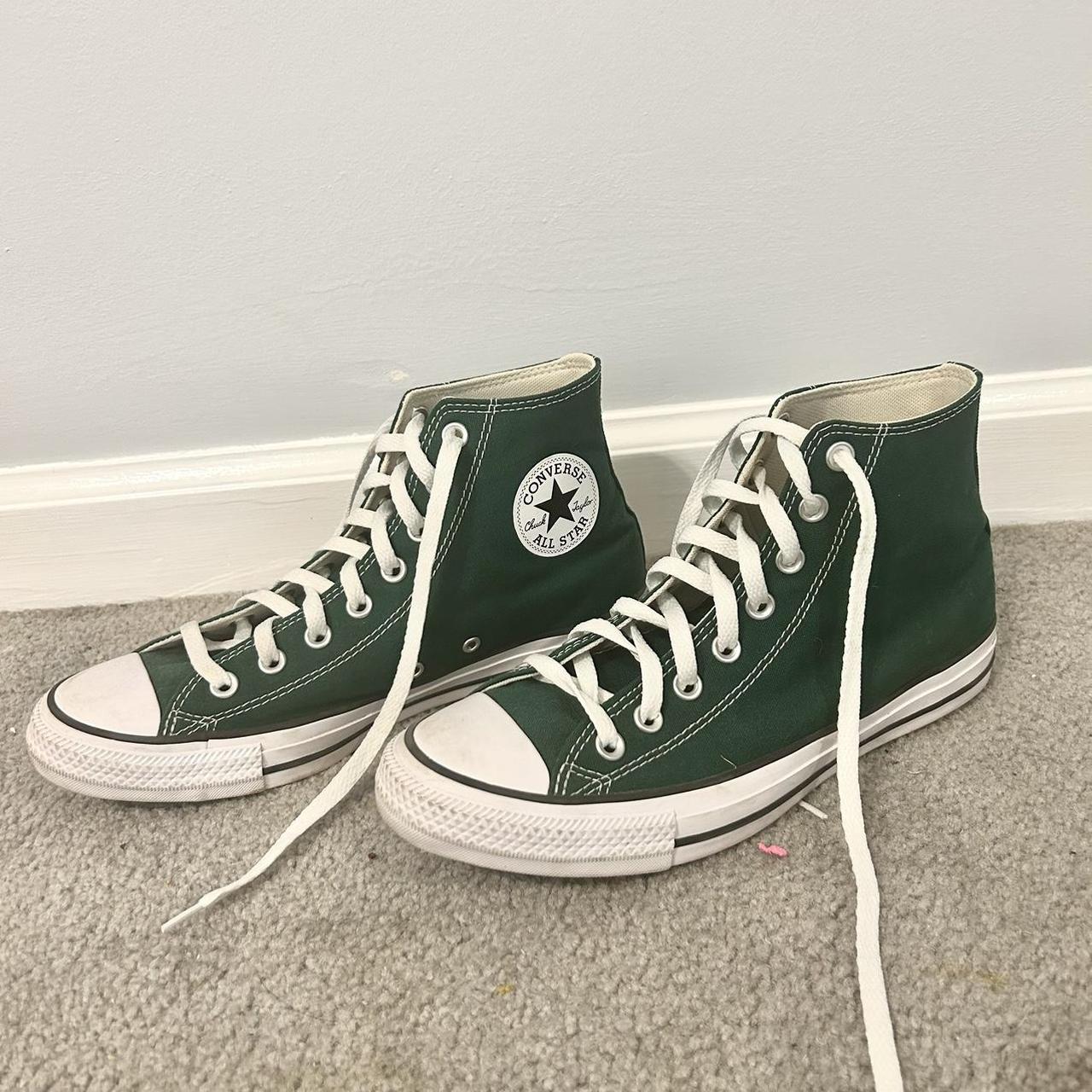 Converse Women's Green Trainers | Depop