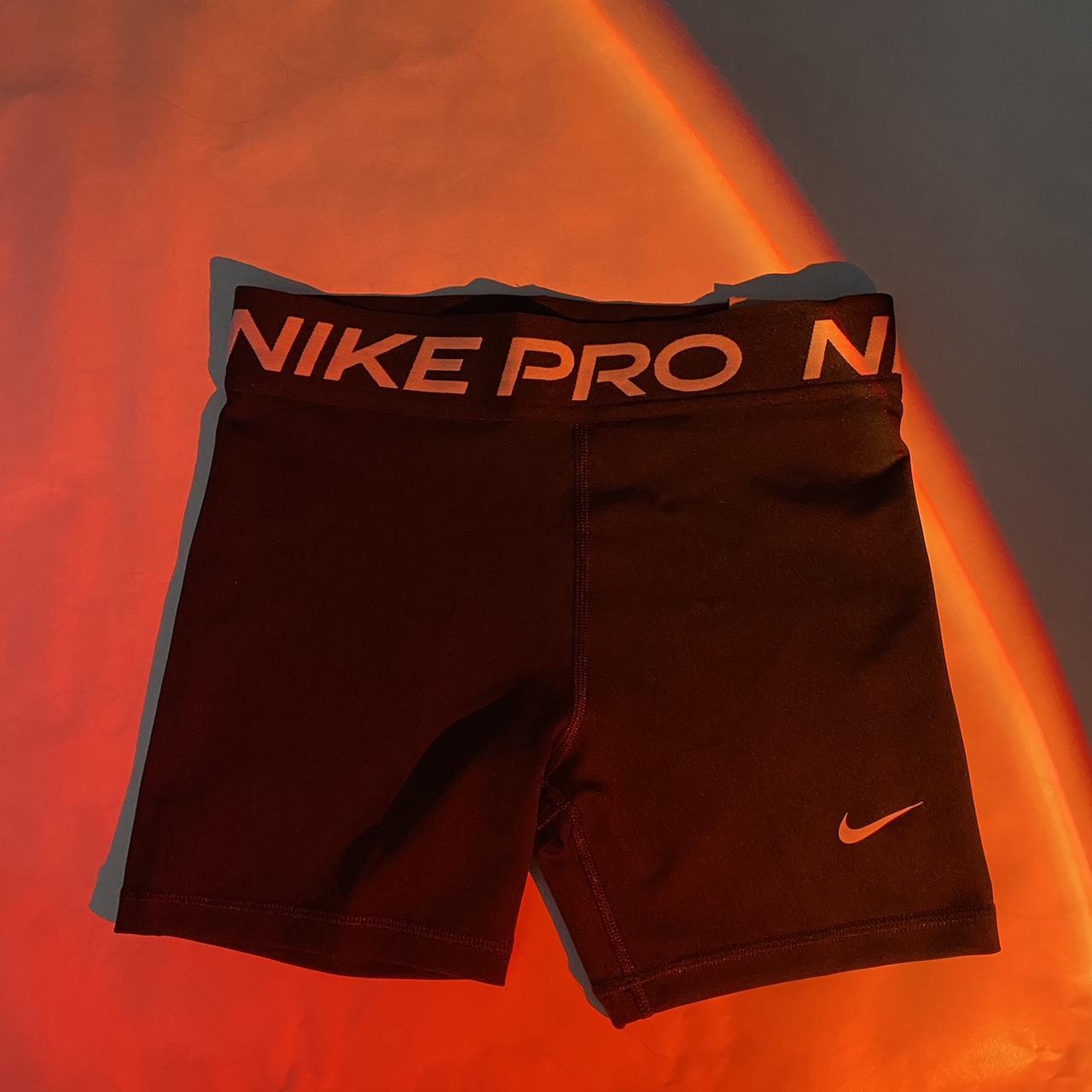 Nike Pro dri-fit shorts. Tight fit/mid rise Worn... - Depop