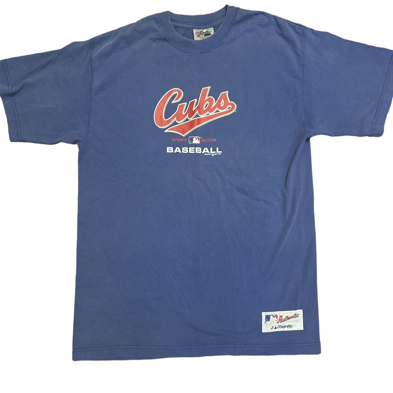 Vintage y2k 2002 chicago cubs shirt Majestic size - Depop