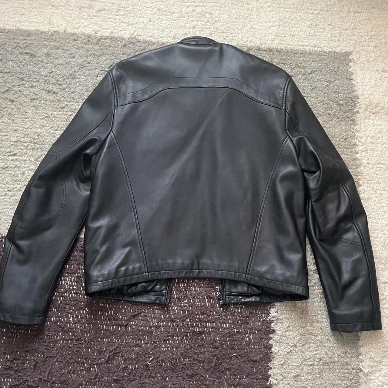 Vintage Black Rogue Leather Jacket Large bought in... - Depop