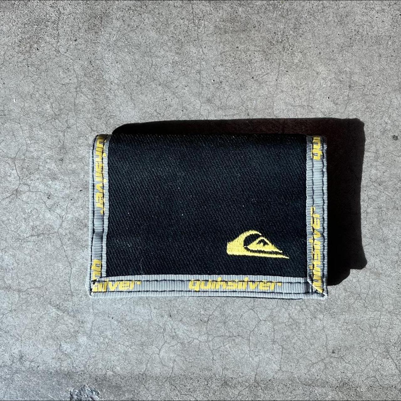 Quiksilver Men's Black and Yellow Wallet-purses