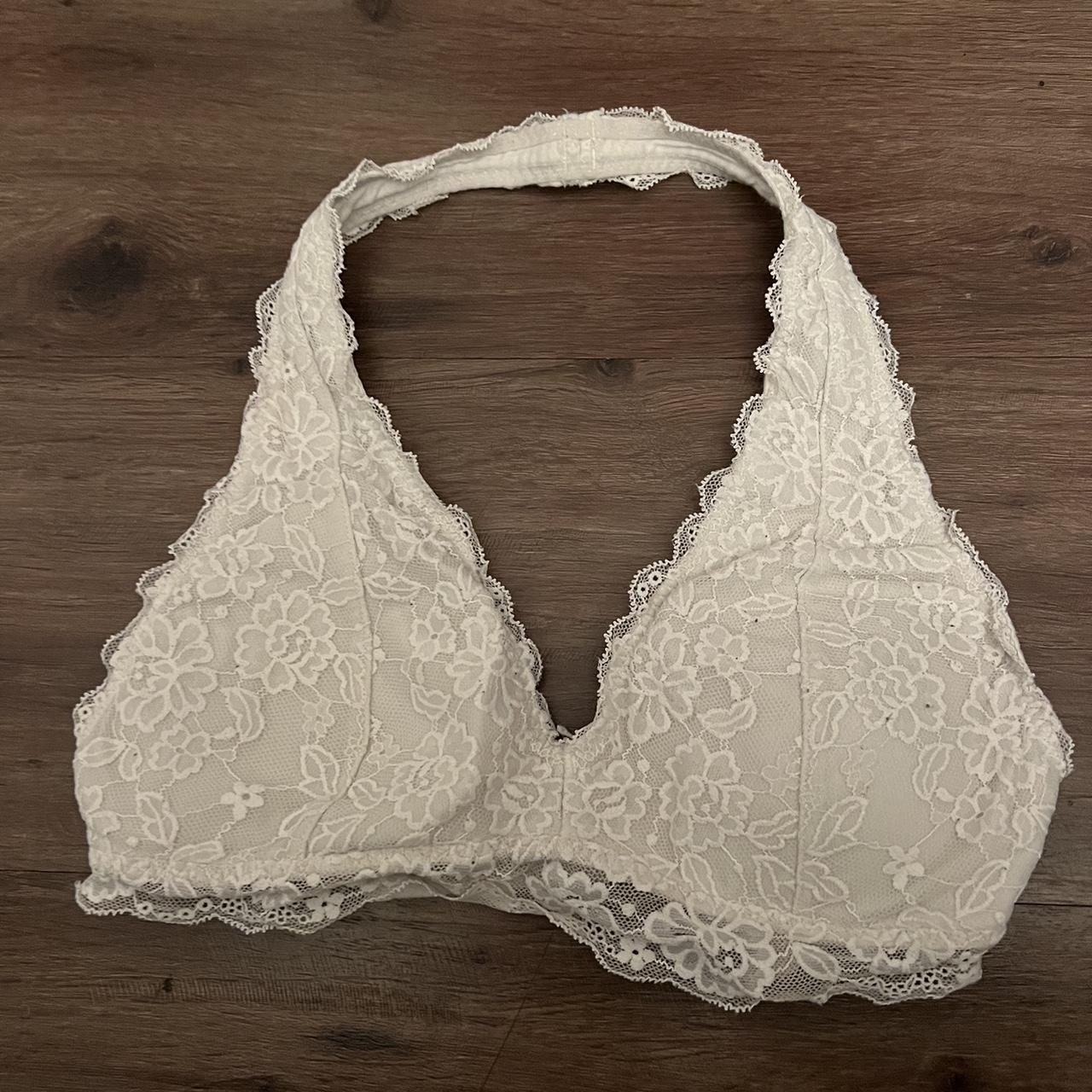 Hollister white halter outlet bralette