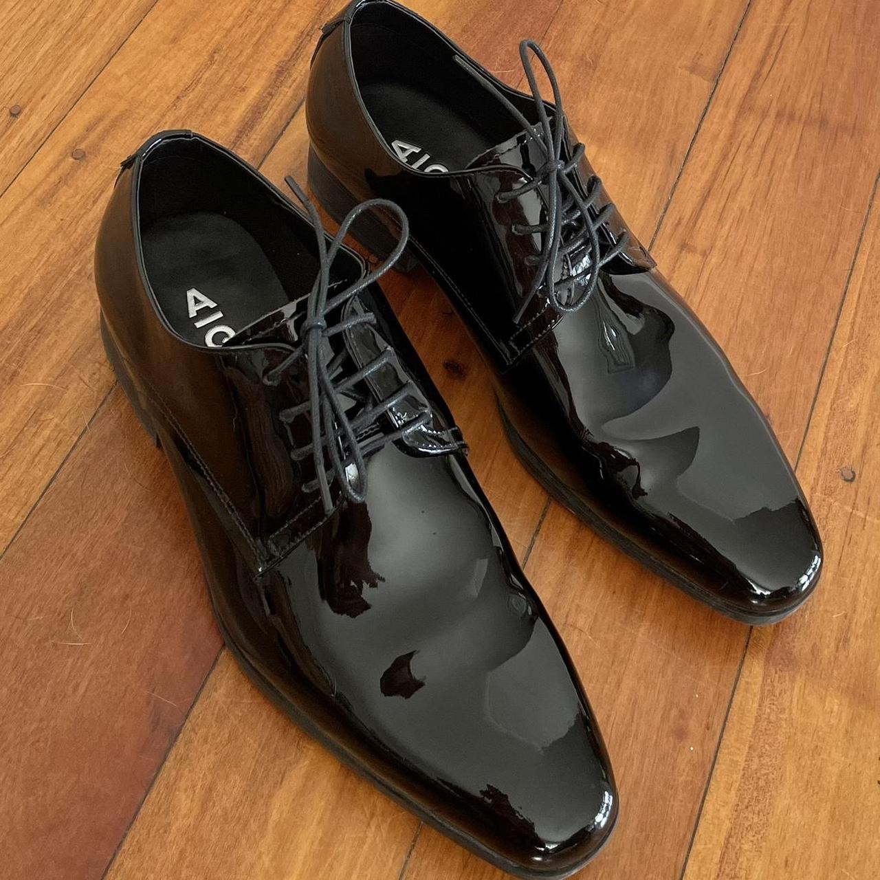AQ by Aquila Brookwell black patent leather formal