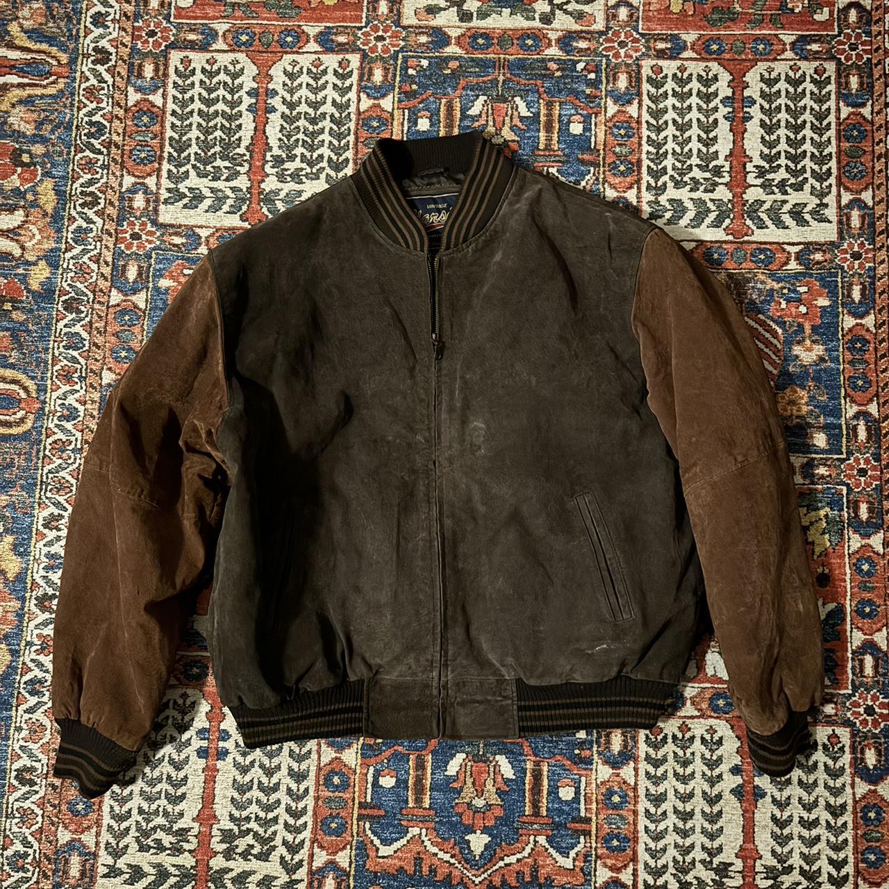 Vintage Brown Varsity Jacket Excellent Quality Size:... - Depop