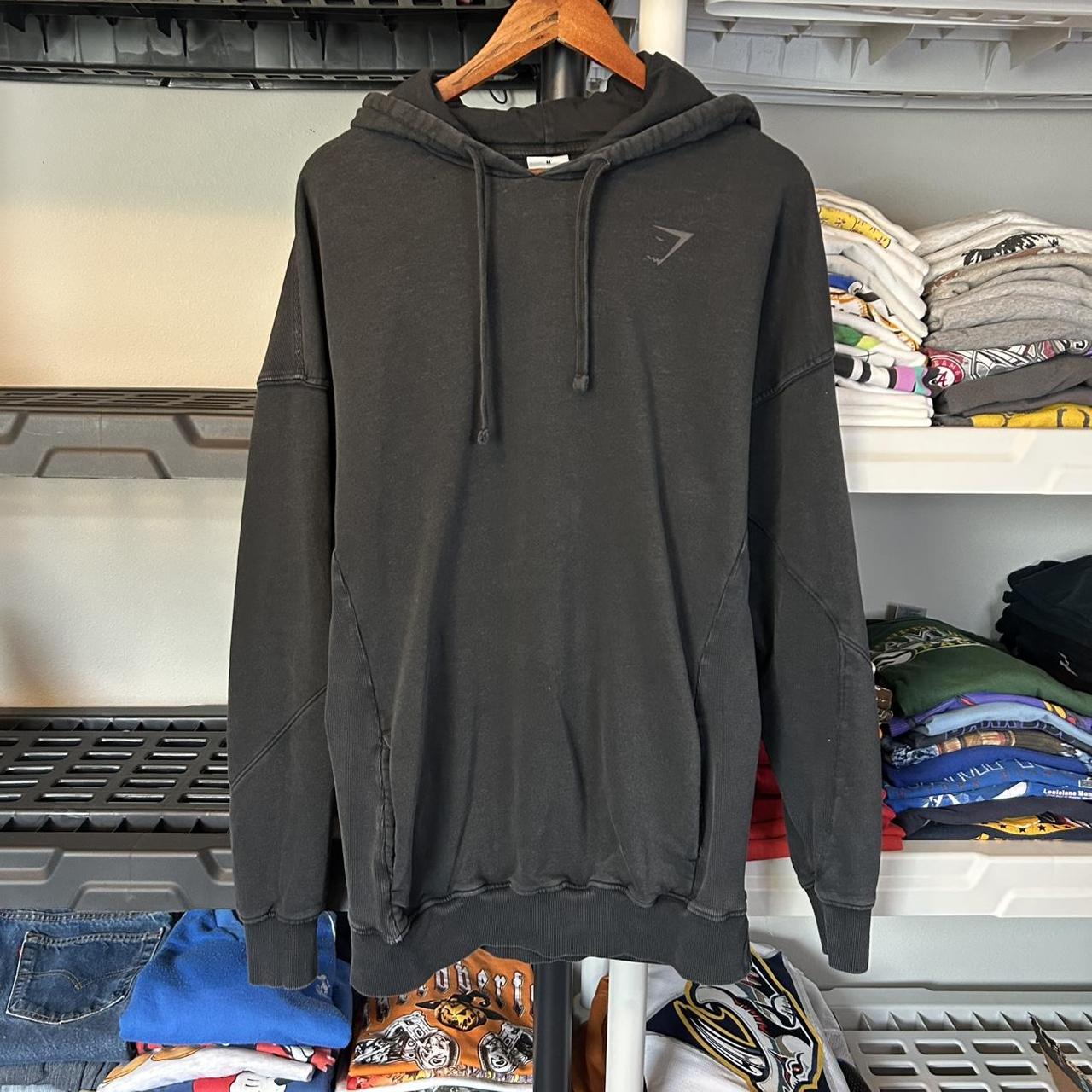 Gymshark Men's Hoodie Black/Grey M – Black Gymshark hoodie