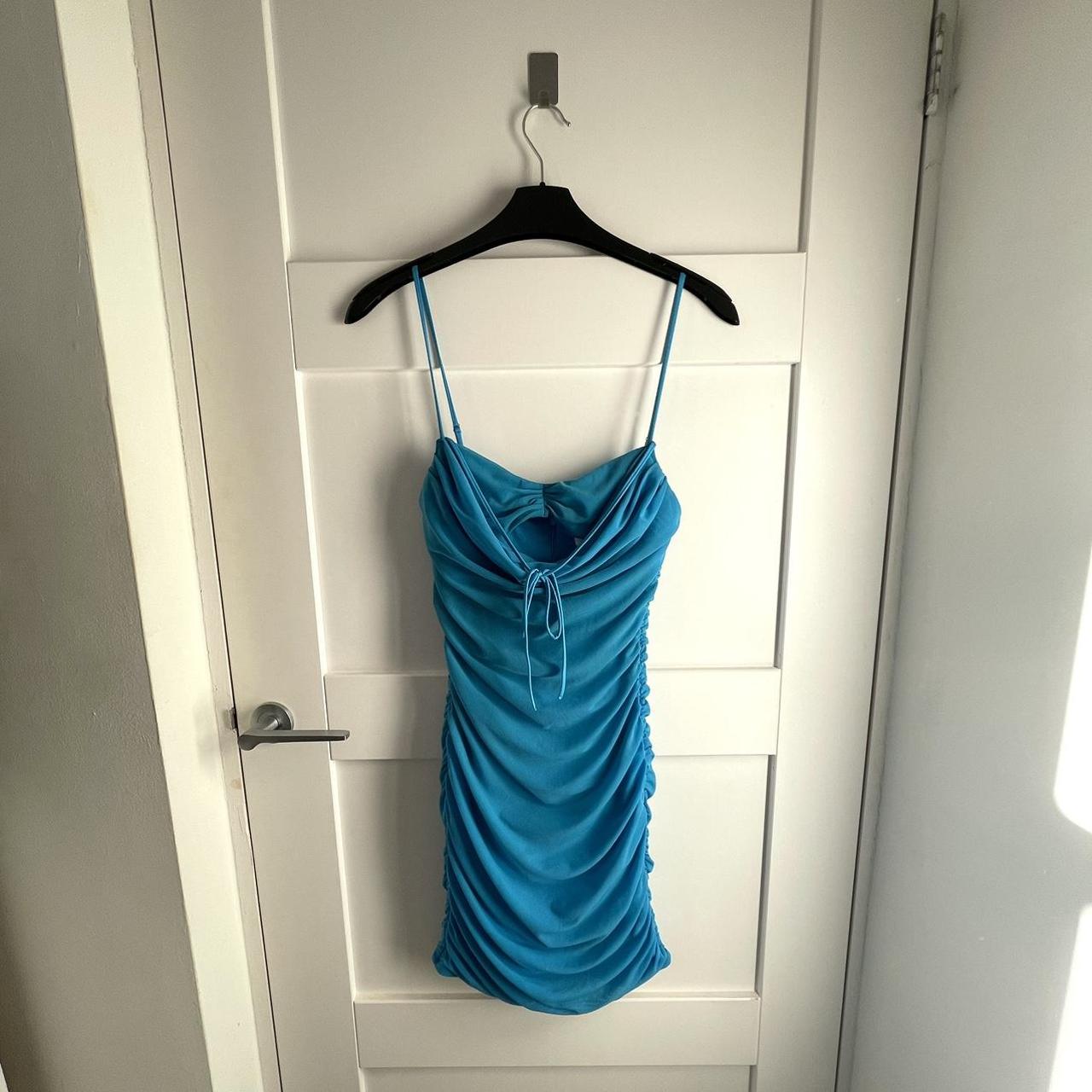 Oh Polly blue layered mini dress •only worn... - Depop