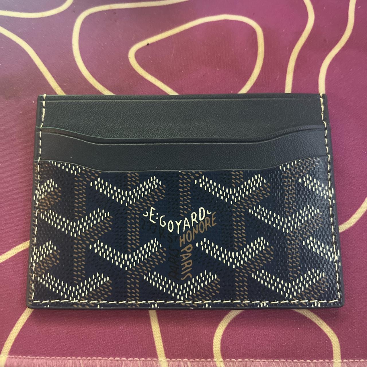 Blue goyard card holder brand new - Depop