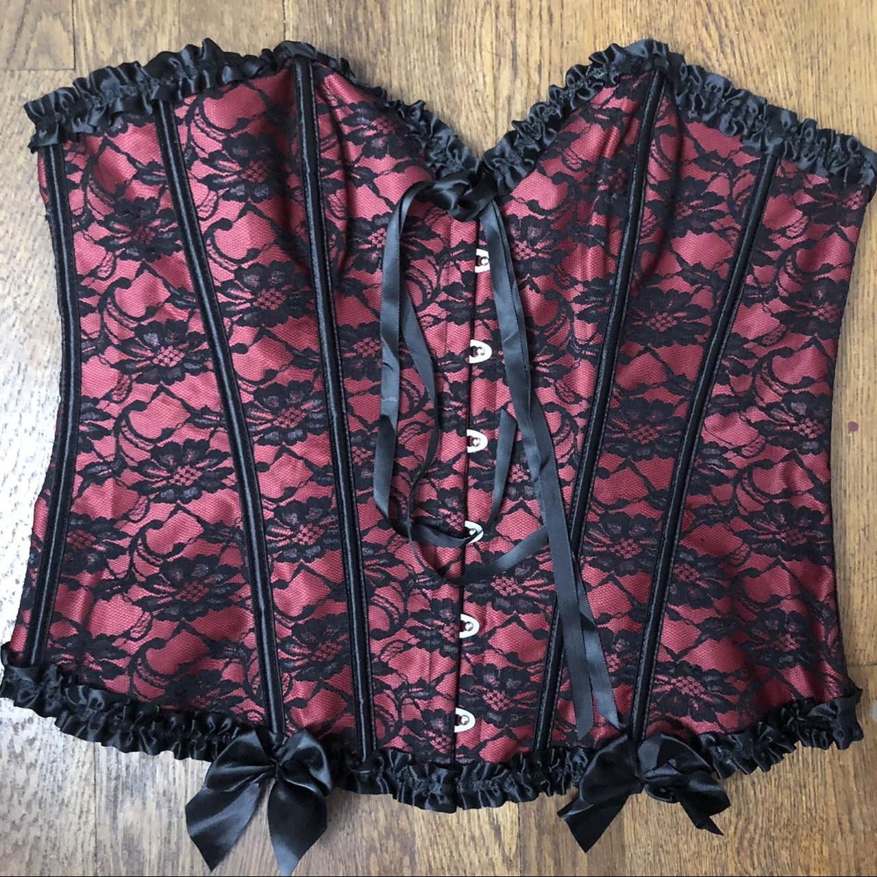 Red orders & Black Floral Lace Corset!