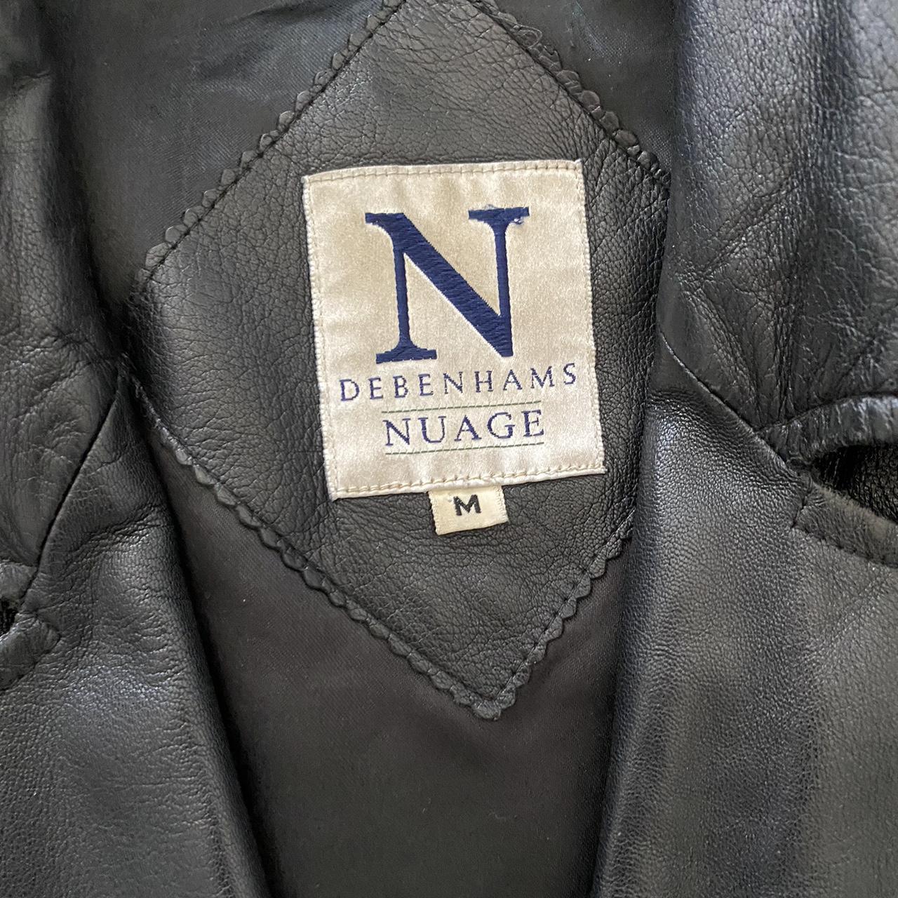 vintage real leather jacket just missing a button - Depop