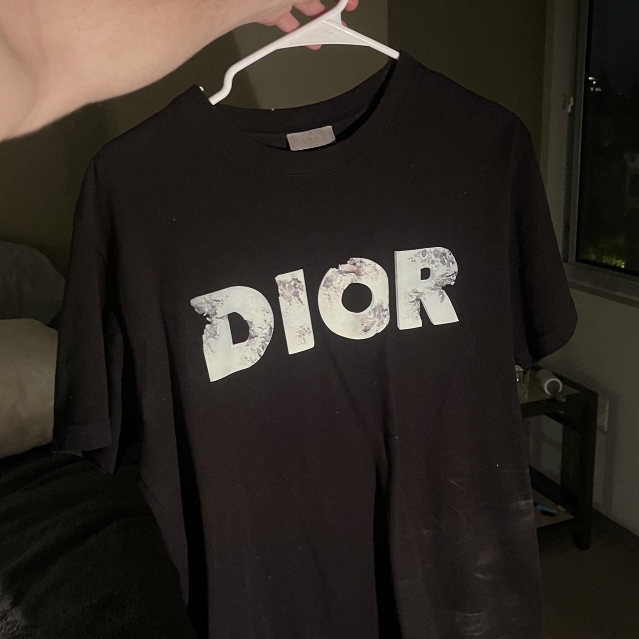TSHIRT WITH DIOR AND DANIEL ARSHAM NEWSPAPER PRINT OffWhite Cotton  Jersey Luxury Apparel on Carousell