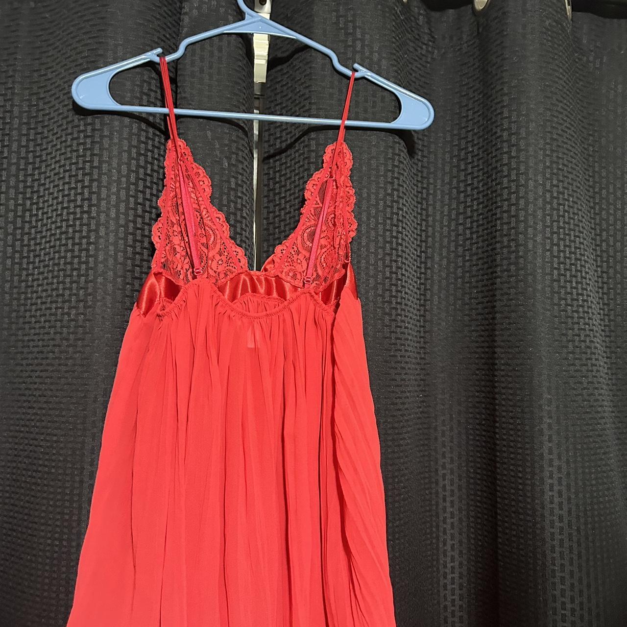 gorgeous red victoria secret slip with bow - Depop