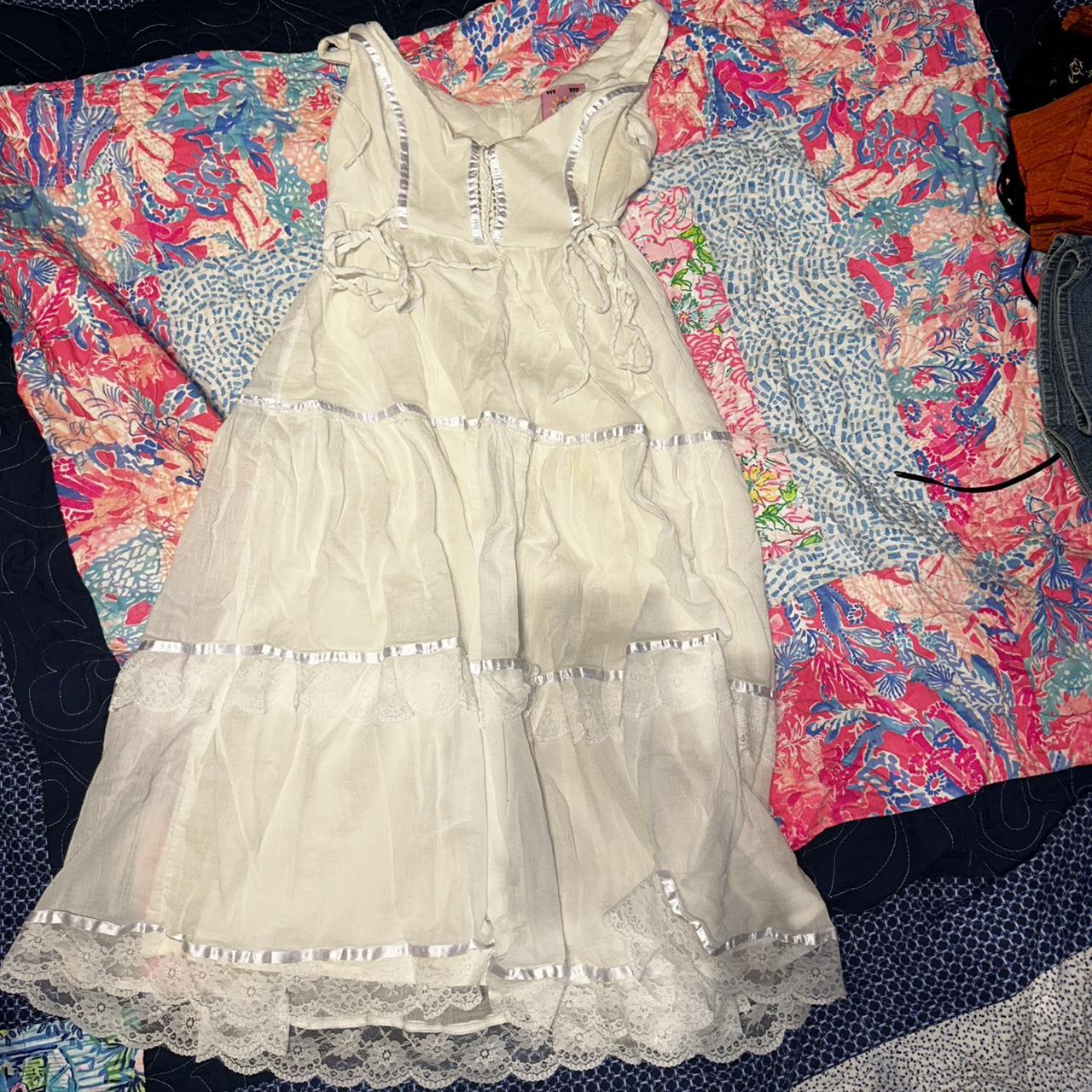 white flowy Unif dress size XL unif Depop