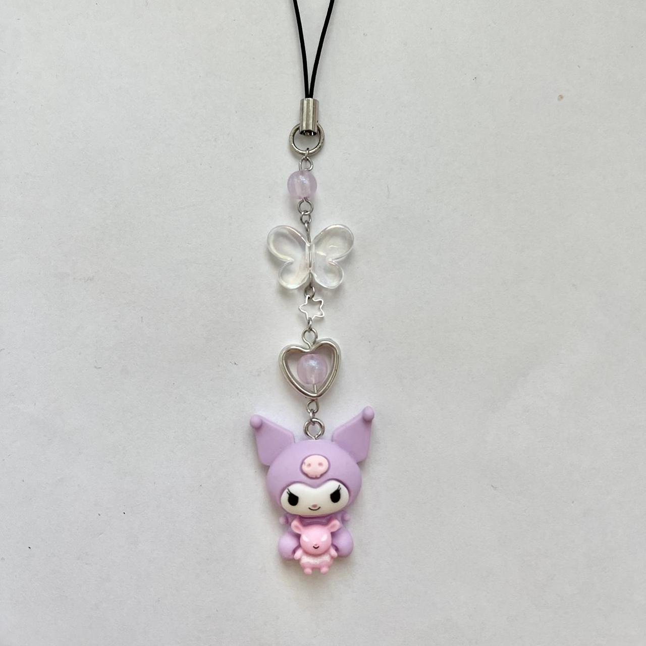 kuromi sanrio phonecharm keychain - handmade ! 14... - Depop