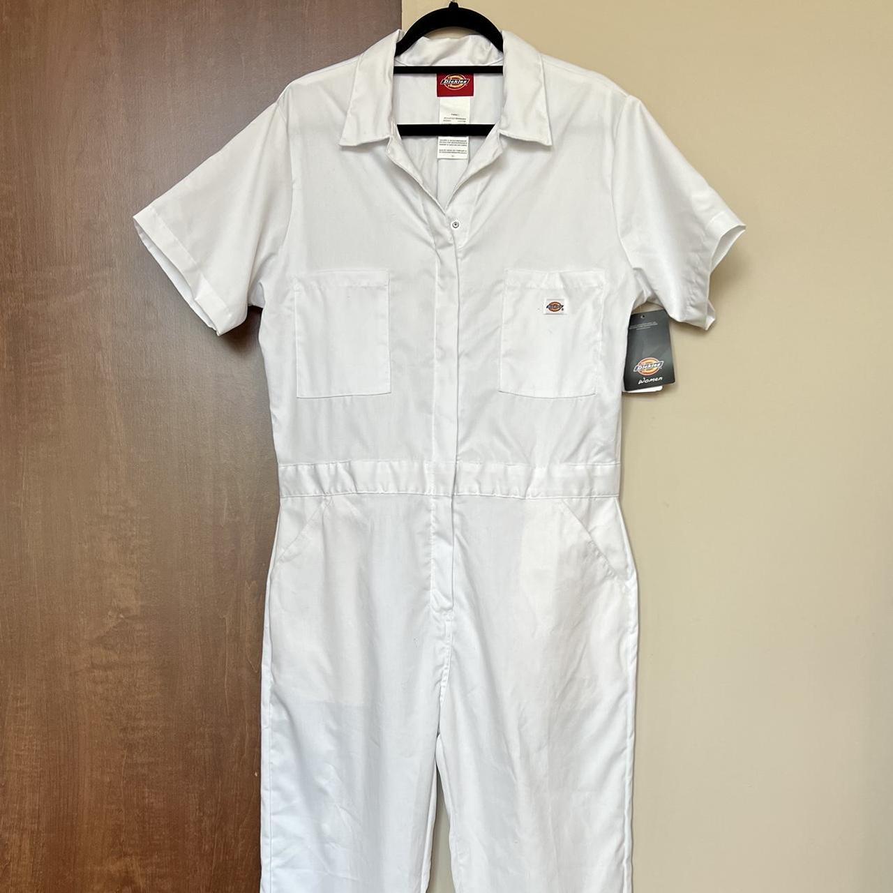 Dickies Women's White Jumpsuit Depop