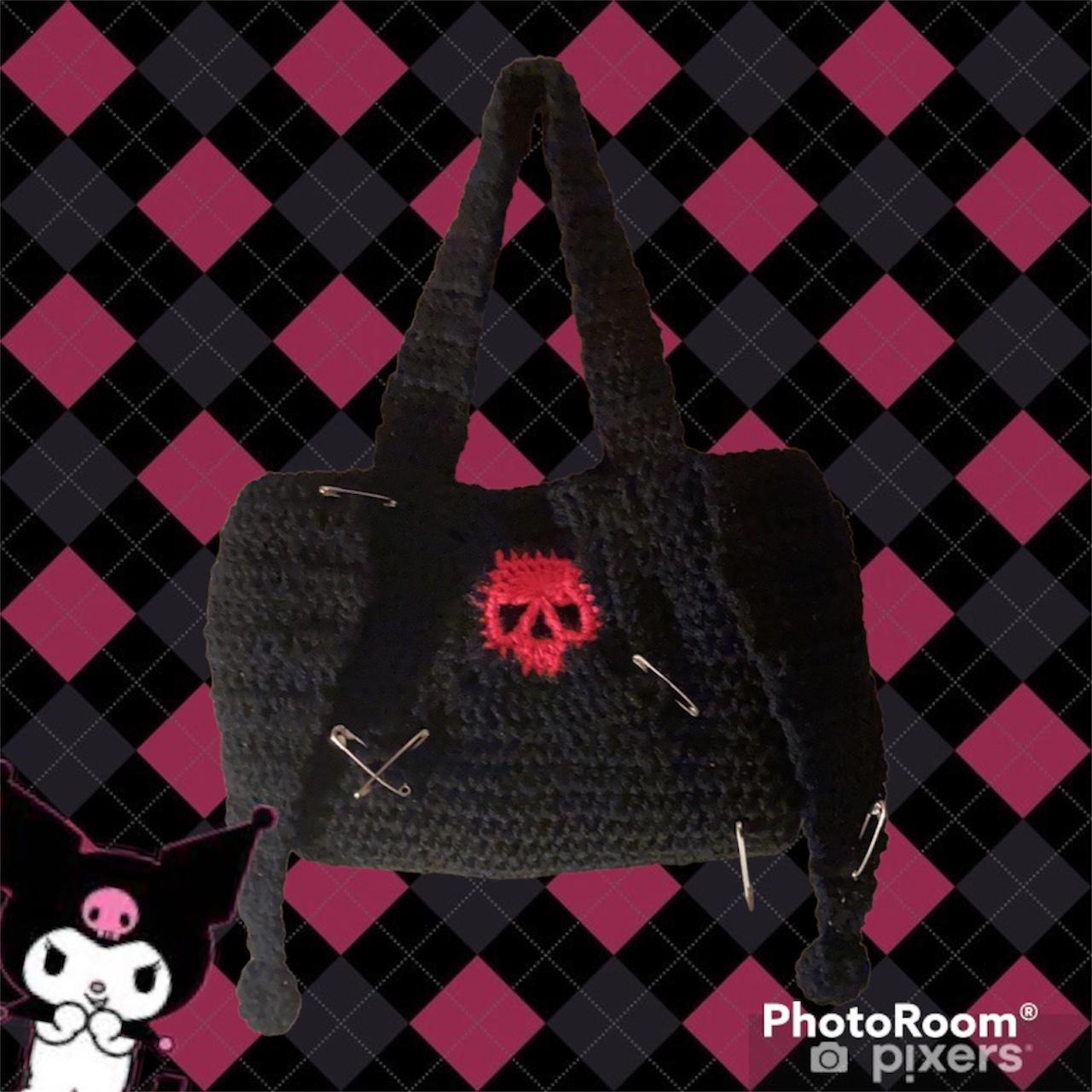 Crochet kuromi inspired bag kuromi bag This bag will... Depop