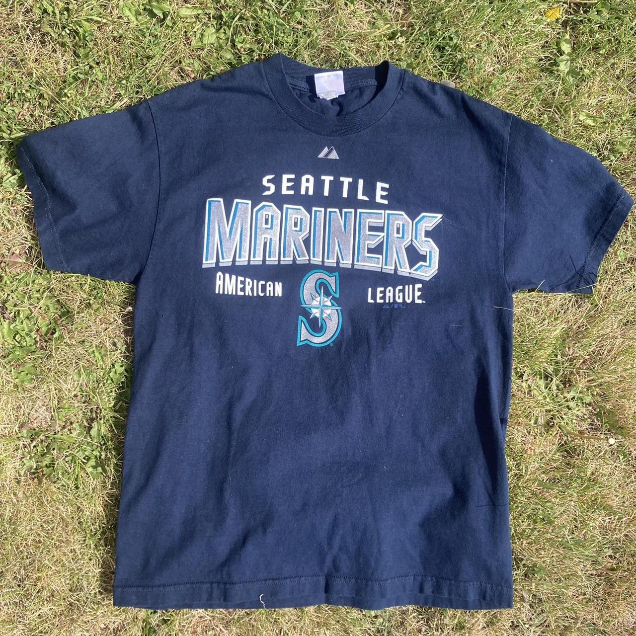 Navy blue Seattle Mariners Graphic Tee. Great - Depop