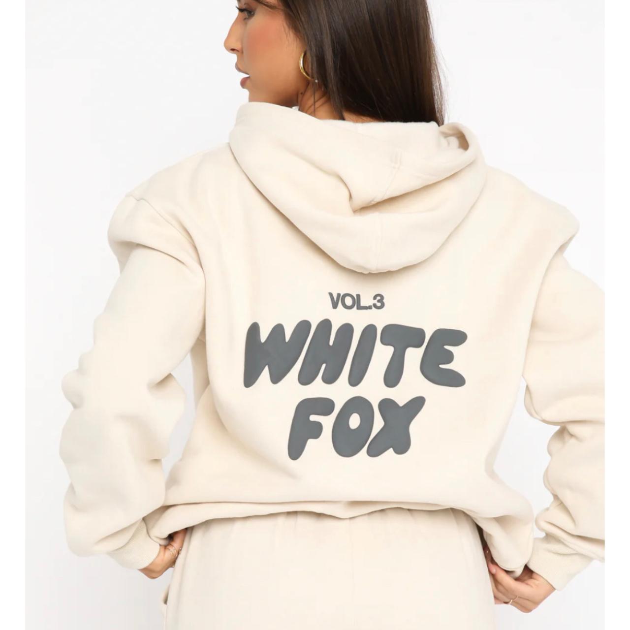 Selling white fox vol3 nude set size S-M hoodie... - Depop