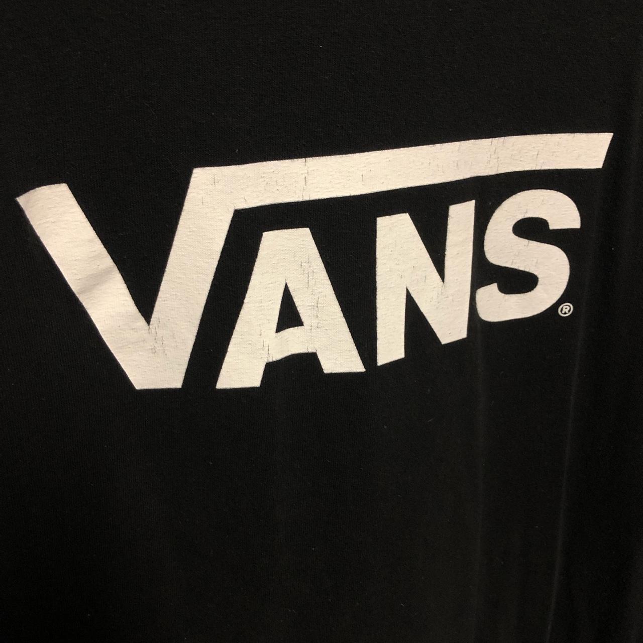 Vans Men's Black and White T-shirt | Depop