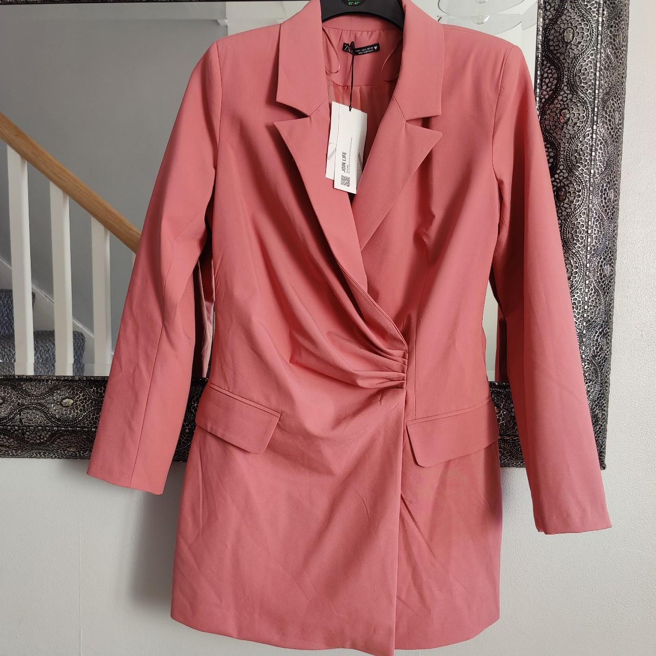 Zara Women's Pink Dress Depop