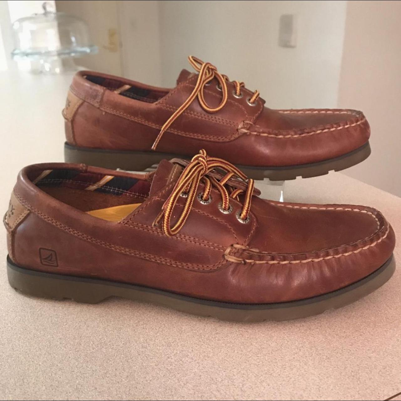 Sperry Men's Brown and Tan Loafers | Depop