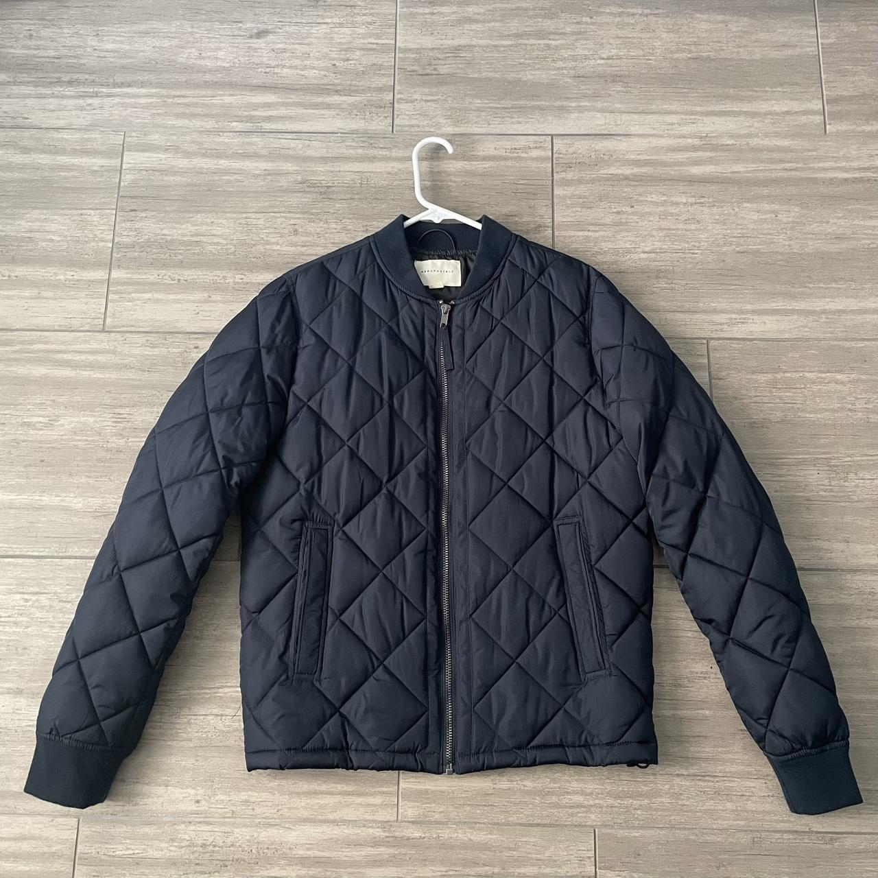 Aeropostale diamond quilted bomber jacket Mint... - Depop