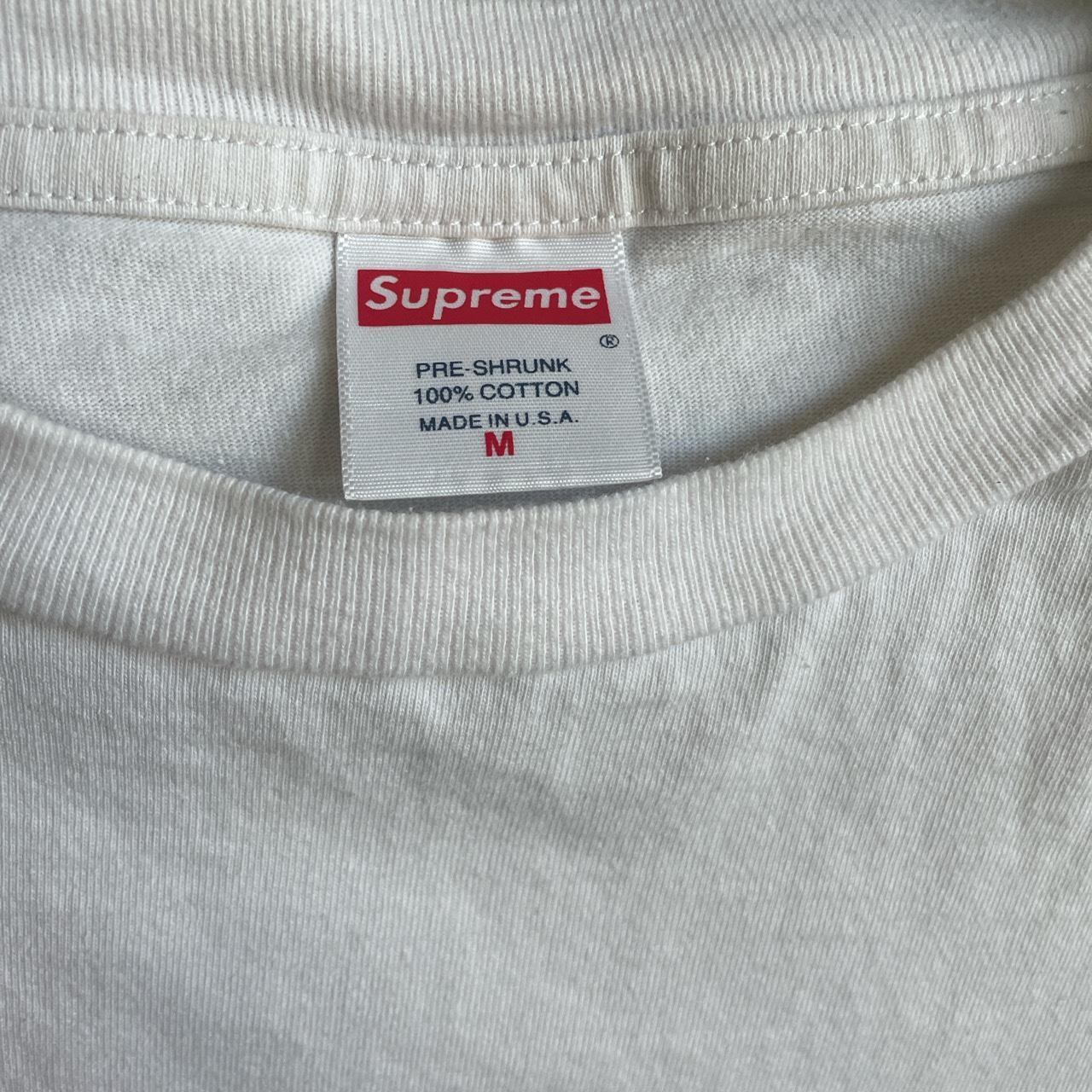 Supreme Red on White Box Logo Tee, Size Large. Used - Depop