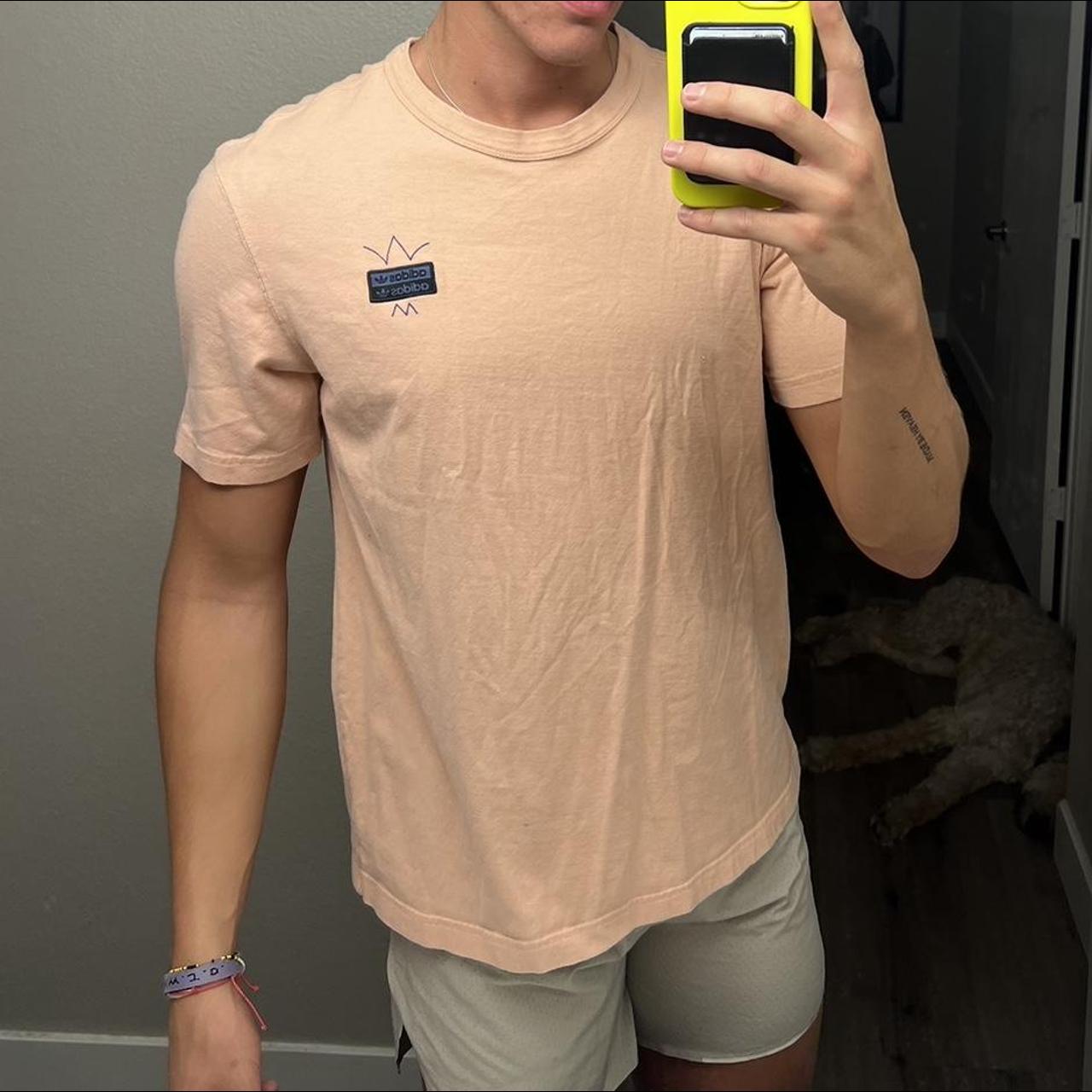 Adidas Men's Pink Tshirt Depop