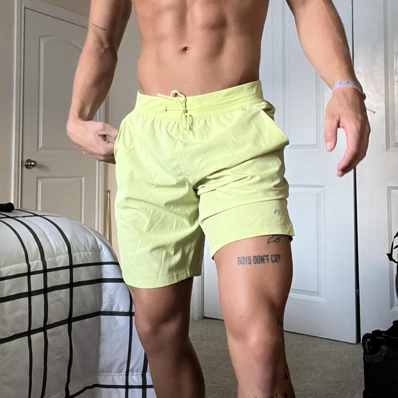 Russell Athletic Men's Green Shorts | Depop