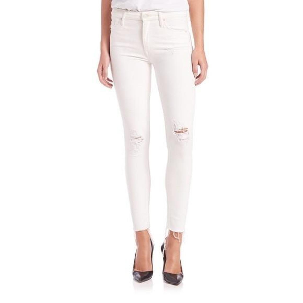 Mother Women's White Jeans | Depop