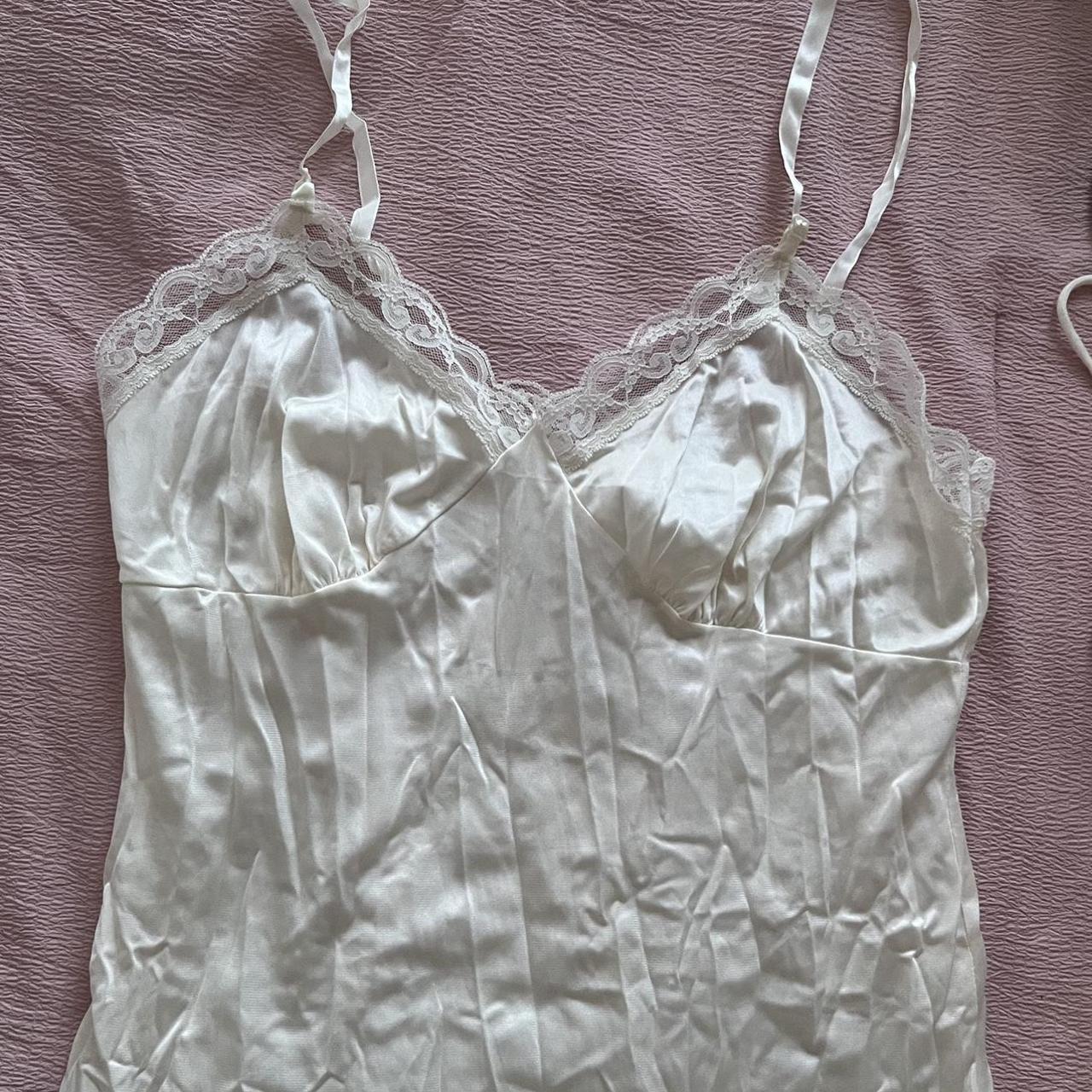 vintage white lace cami bought from a popup vintage... - Depop