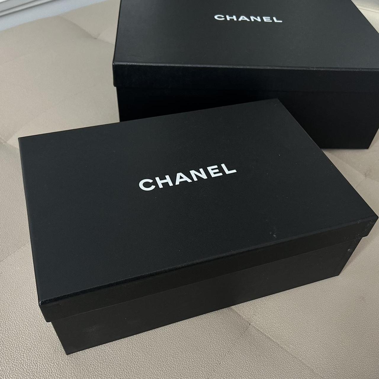 Chanel box small $25 with wrapping inside - Depop