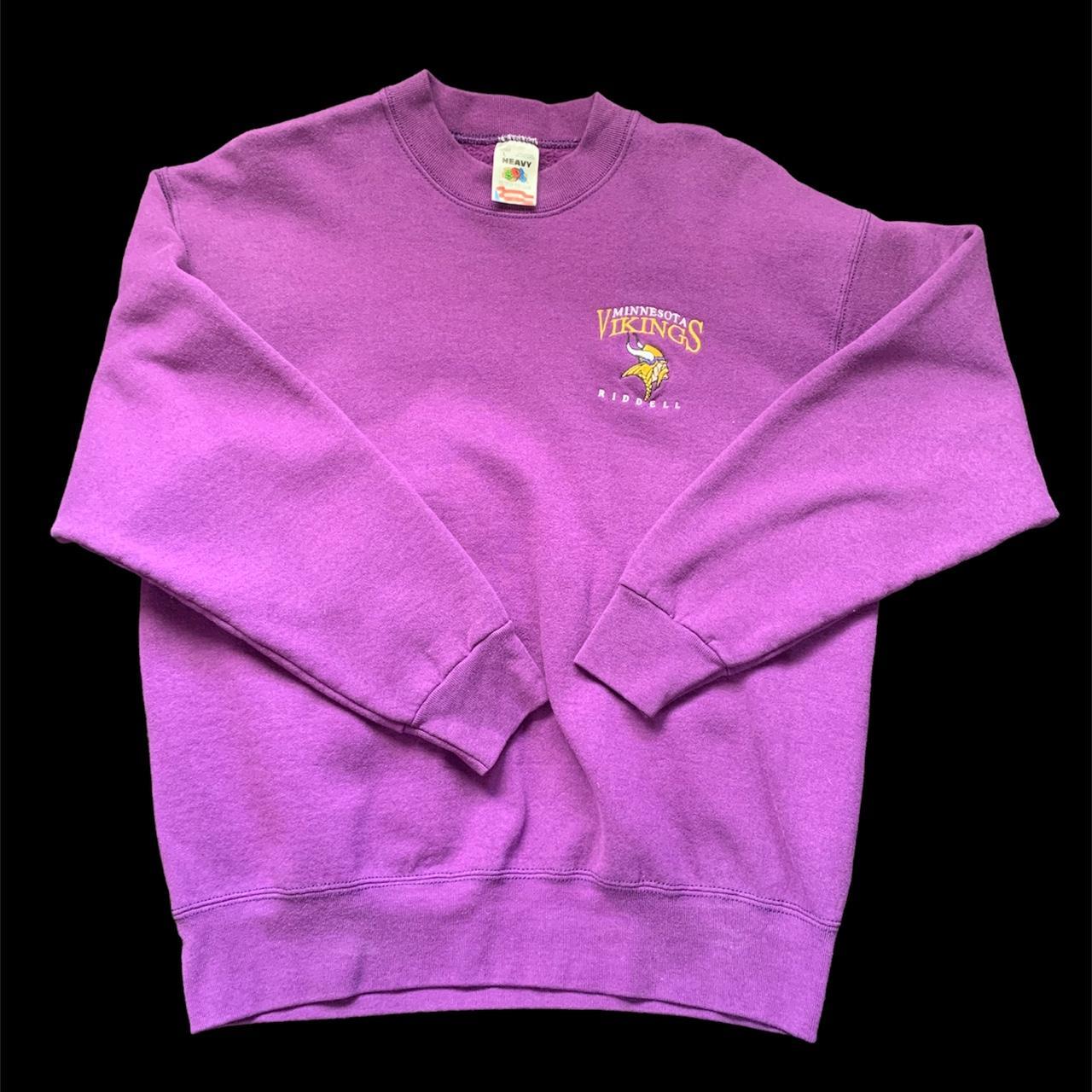 Vintage Minnesota Vikings sweatshirt in yellow. From - Depop