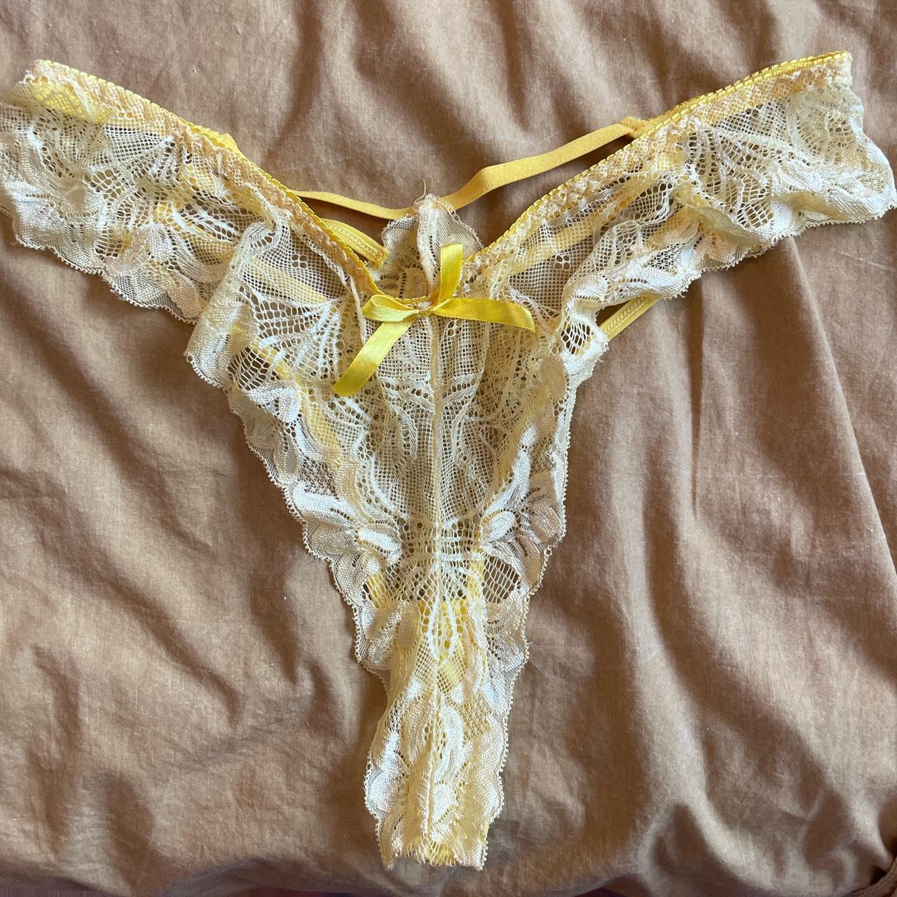 Yellow lingerie set Depop