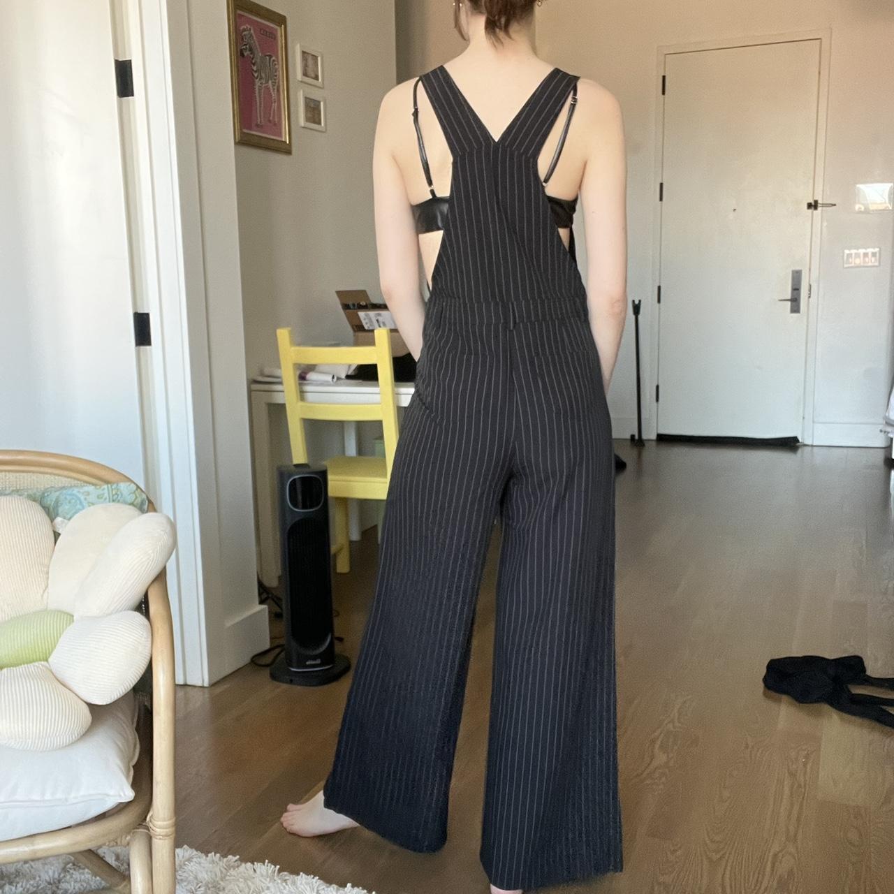 Princess Polly Women's Black and White Dungareesoveralls Depop